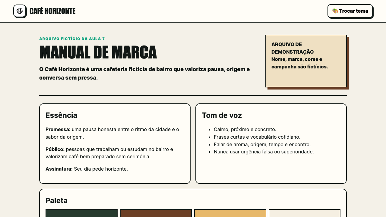 Manual de marca criado como material de prática.